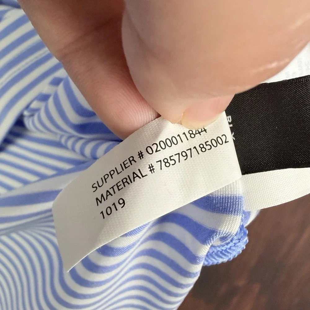 RLX Ralph Lauren Polo Shirt Striped Performance Golf Stretch‎ Blue White Men XL